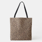 Shopping Grocery Tote Bag Leopard Print Brown Tasche (Vorderseite)