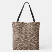 Shopping Grocery Tote Bag Leopard Print Brown Tasche (Rückseite)