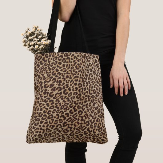 Shopping Grocery Tote Bag Leopard Print Brown Tasche (Von Nahem)