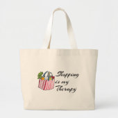 Shopping is my Therapy - Shopping Tote Jumbo Stoffbeutel (Vorne)