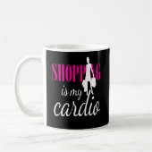 Shopping ist mein Cardio Graphic Print (v2) Kaffee Kaffeetasse (Links)
