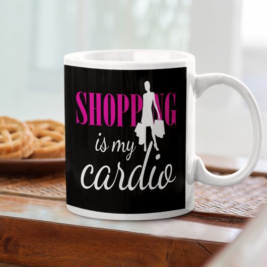 Shopping ist mein Cardio Graphic Print (v2) Kaffee Kaffeetasse