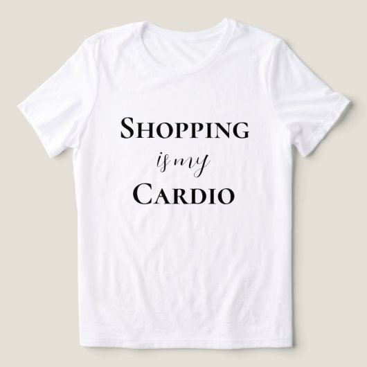 Shopping ist mein Cardio Tri-Blend Shirt (Design Vorderseite)