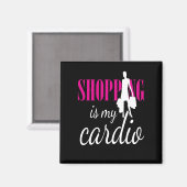 Shopping ist meine Cardio Graphic Print (v2) Magnet (Vorderseite/Rückseite)