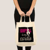 Shopping ist meine Cardio Graphic Print (v2) Tragetasche (Vorderseite (Produkt))