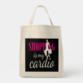 Shopping ist meine Cardio Graphic Print (v2) Tragetasche (Rückseite)
