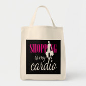 Shopping ist meine Cardio Graphic Print (v2) Tragetasche (Vorne)