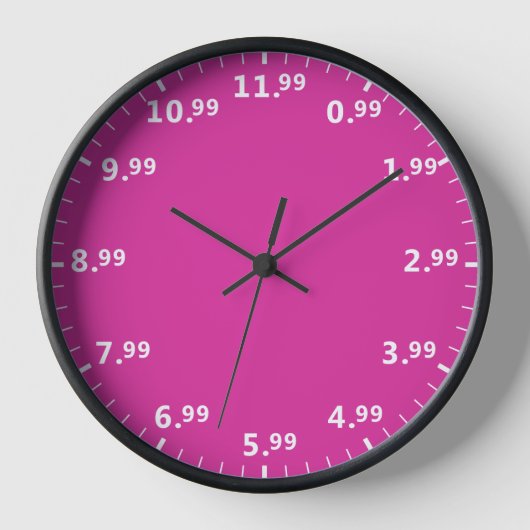 Shopping Lover Clock - Liebe zum Shopper Time Uhr (Vorderseite)