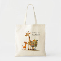 Shopping mit Giraffe | TierPrint | CARTOON