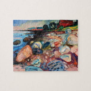 Shopping mit Red House von Edvard Munch Puzzle