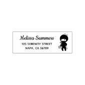 Shopping Ninja Girl Address Permastempel (Design)