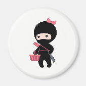 Shopping Ninja Girl Magnet (Vorne)