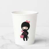 Shopping Ninja Girl Pappbecher (Rückseite)