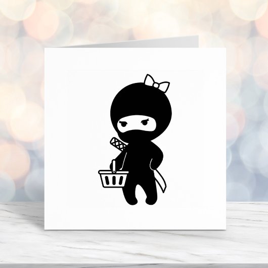 Shopping Ninja Girl Permastempel
