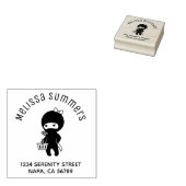 Shopping-Ninja-Mädchen-Arch-Adresse Gummistempel (Stempel)