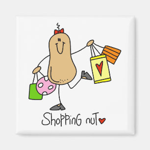 Shopping Nut T-Shirts und Geschenke Magnet