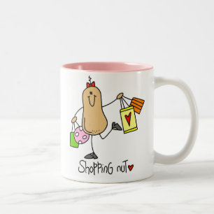 Shopping Nut T-Shirts und Geschenke Zweifarbige Tasse