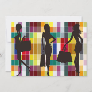 Shopping Party Girls tagsüber Party Einladung