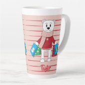 Shopping-Polar-Bärenurlaub Latte Tasse (Rechte Ecke)