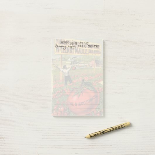 Shopping-Post-it®-Notizen Post-it Klebezettel (Auf Schreibtisch)