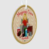 Shopping Queen Acrylic Ornament (Vorderseite)