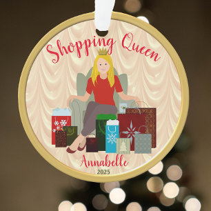 Shopping Queen Acrylic Ornament