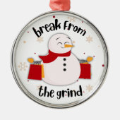 Shopping Snowman BFTG Ornament Aus Metall (Vorne)