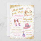 Shopping Spree Geburtstag Einladung (Vorderseite)