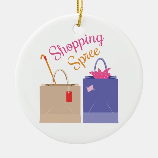 Shopping spree keramikornament (Vorne)
