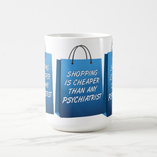 Shopping Therapy Funny Mug Kaffeetasse (Mittel)
