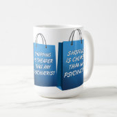 Shopping Therapy Funny Mug Kaffeetasse (VorderseiteRechts)
