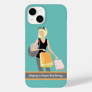Shopping vs Therapy Phone Case