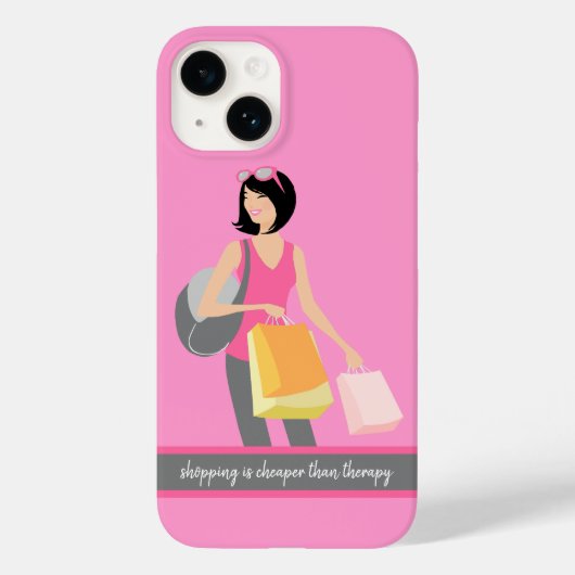 Shopping vs Therapy Phone Case (Rückseite)