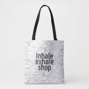 Shopping Zitat Spaß Tote Tasche abstrakte Design