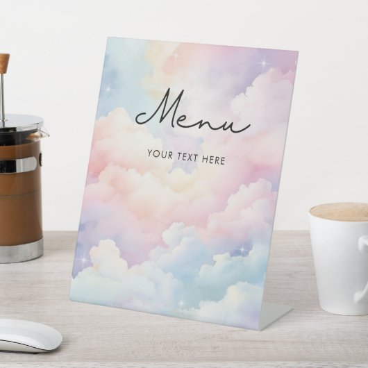 Shops im Cloud Nine Menu-Brautparty Sockelschild (In SItu)