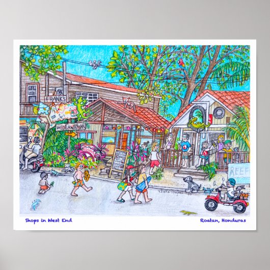 Shops in West End Poster (Vorne)