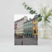 Shops & Restaurants, Nyhaven, Kopenhagen Dänemark Postkarte (Stehend Vorderseite)