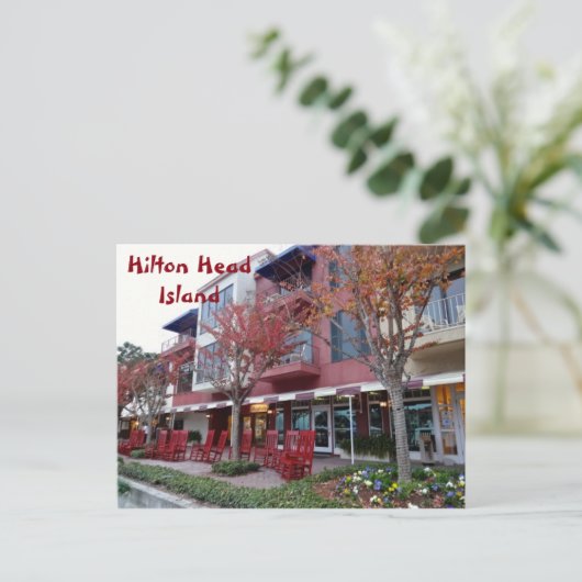 Shops Town Sea Pines Hilton Head Island Postkarte (Stehend Vorderseite)
