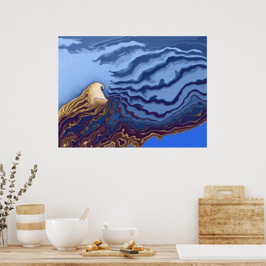 Shore Abstrakt Art Poster (Küche)