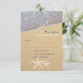 Shore Liebe Beach RSVP Karten für Hochzeiten (Stehend Vorderseite)