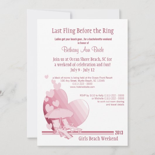 "Shore Liebe" Einladung (Vorderseite)