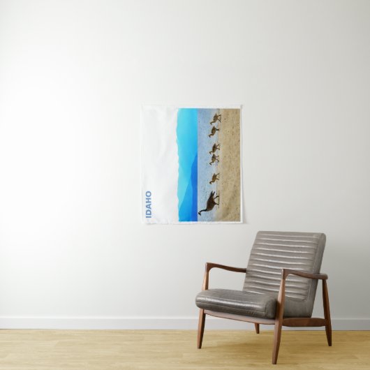 Shore Patrol - Gänse aus Kanada Wandteppich (Beispiel)