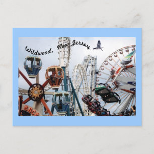 Shore Pier-Wildwood Text Postcard Postkarte