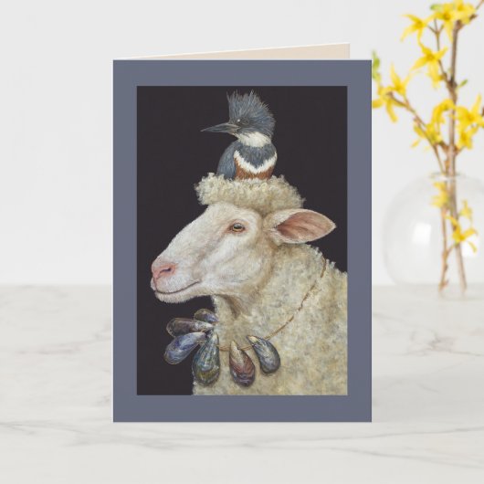Shore Sheep Card Karte (Gelbe Blume)