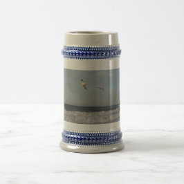 Shore & Sky & Seagulls Gray/Blue 22 oz Stein Bierglas