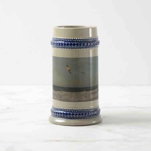 Shore & Sky & Seagulls Gray/Blue 22 oz Stein Bierglas (Mittel)