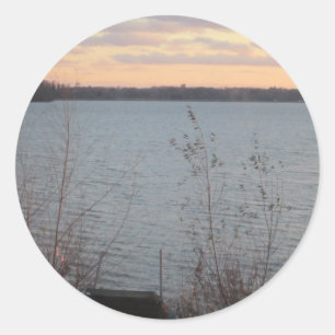 Shore Sunset Round Stickers - Set von 20