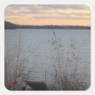 Shore Sunset Square Stickers - Set von 20