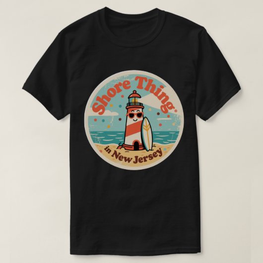 Shore Thing_ New Jersey Lighthouse Artwork T-Shirt (Design vorne)