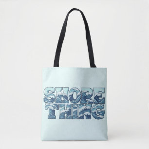 Shore Thing Retro Blau Ozeanwellen Grafik Strand Tasche